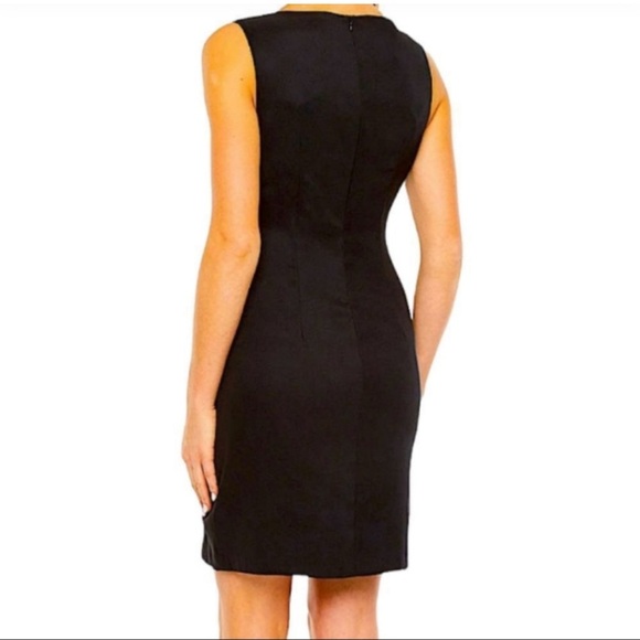 Alyx Black Midi Sheath Dress Sleeveless Crew Neck for Cocktail - Picture 2 of 10